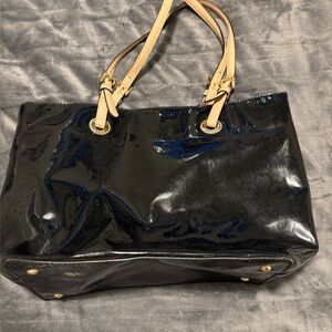 Michael Kors Black and Tan Tote Bag